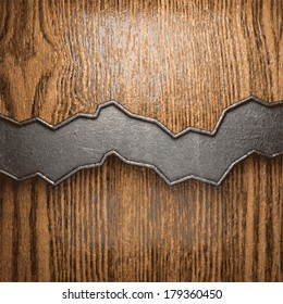 metal and wood background