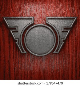 metal and wood background