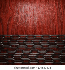 metal and wood background