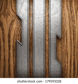 metal and wood background