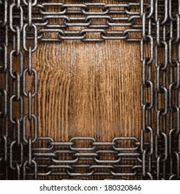 metal and wood background