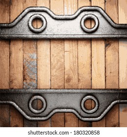 metal and wood background