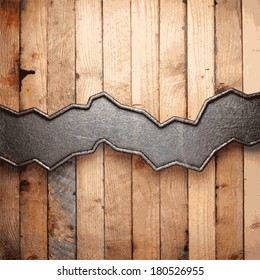 metal and wood background