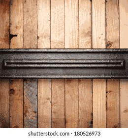 metal and wood background