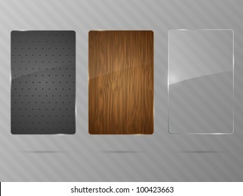 Metal, wood and glass framework set. Vector illustration. - Powered by Shutterstock - Get 15% off with code: PIKWIZARD15