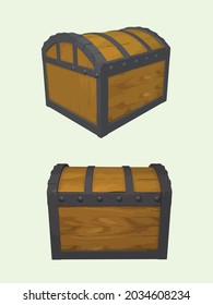 Metal and wood Treasure chest