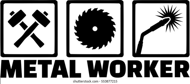 Metal worker icons