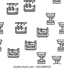 Ilustración de líneas delgadas del vector de la industria del trabajo del metal
