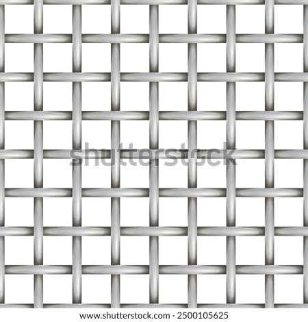 Metal Woven Wire Mesh Seamless Pattern, Plain Weave, Thin Version