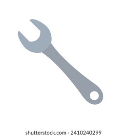 Metal wrench tool vector symbol