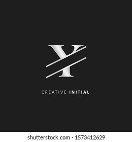 Metal y letter logo, design vector symbol template element