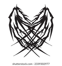 Metalhead Tribal tatto Variant 1 ,good for graphic designs resources, print, poster, tattoo, and more.