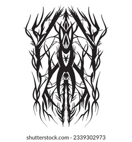 Metalhead Tribal tatto Variant 10 ,good for graphic designs resources, print, poster, tattoo, and more.