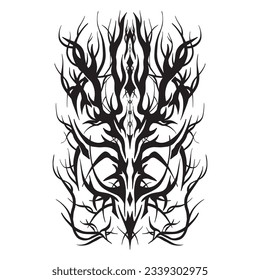 Metalhead Tribal tatto Variant 3 ,good for graphic designs resources, print, poster, tattoo, and more.