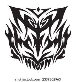 Metalhead Tribal tatto Variant 9 ,good for graphic designs resources, print, poster, tattoo, and more.