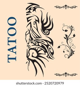 Metalhead Tribal tatto Variant, good for graphic designs resources, print, poster, tattoo, Tatoo design