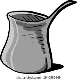 Cebado metálico, ilustración, vector sobre fondo blanco
