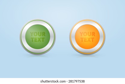 Metalic Glossy Button - Illustration