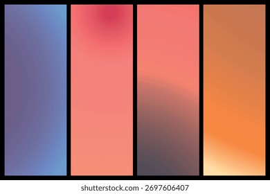 Colección de gradiente metálico con holograma de arco iris brillante. Textura de la hoja holográfica, verde, azul, amarillo, gradación rosada. Conjunto de Vector para marco, cinta, borde, otro diseño.