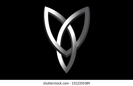 Metalic Optic Illusion Logo Design