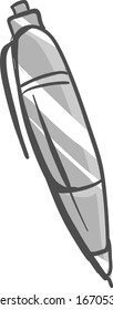Metallischer Stift, Illustration, Vektorillustration auf weißem Hintergrund.