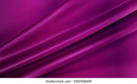 metalic pink silky fabric abstract background 3d illustration realistic swirled textile