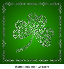   Metalic Shamrock Creative vector for St. Patrik`s day