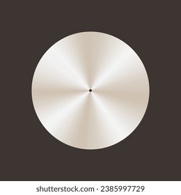 Bandas metálicas de círculo plateado. Diseño de placa de círculo retro vintage