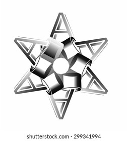 Metalic A Star vector art