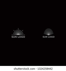 metalic sun logo vector