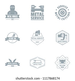 Metalist logo set. Simple set of 9 metalist vector logo for web isolated on white background