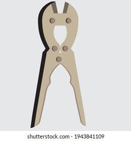 Metall cutter instrument image on grey background