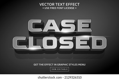 Metallic 3D editable text effect template