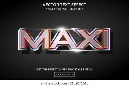 Metallic 3D editable text effect template