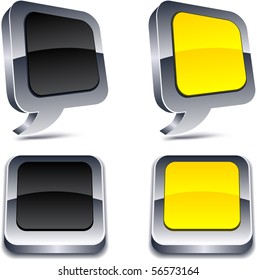 Metallic 3d vibrant realistic icons.