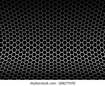 	Metallic abstract backdrop with hexagon grid texture