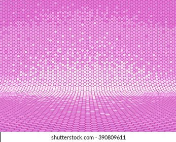 metallic abstract backdrop with hexagon grid texture