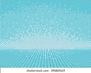 metallic abstract backdrop with hexagon grid texture