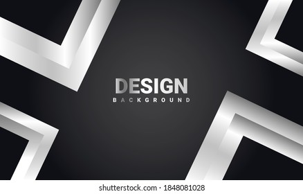Banner metálico de fondo abstracto con colores brillantes y elegantes. Vector
