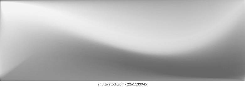 Metallic Alluminium Wavy Gradient Mesh. Vibrant Natural Horizontal Lines Backdrop. Grey Wavy Gradient Mesh. Blank  Water Blurred Background. Gray Smooth Surface Illustration.
