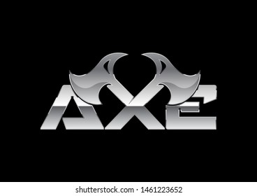 Metallic Axe Letter Logo Design