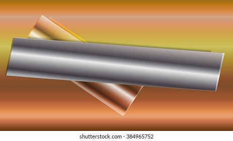 The metallic background with metallic banner