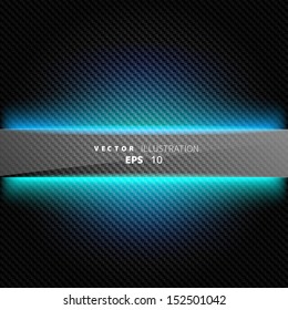 Metallic background with carbon texture and lines