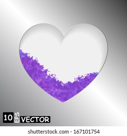 metallic background in the form of heart