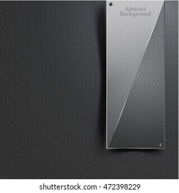 Metallic background with glass framework. 
