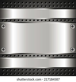 Metallic background with grid for your design
