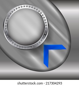 The metallic background with infographic element