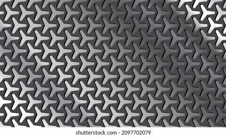 Metallischer Hintergrund aus Sternformen. Farbverlauf-Vektorhintergrund. Bild für Broschüre, Banner, Website usw. Nahtlose Muster.