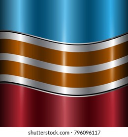 Metallic background, metal perforated texture, vector illustration