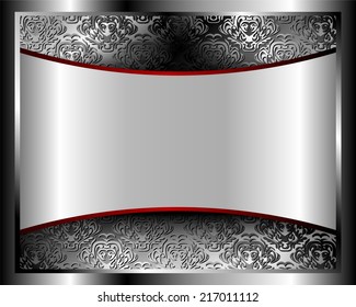 Metallic background with pattern and space for text